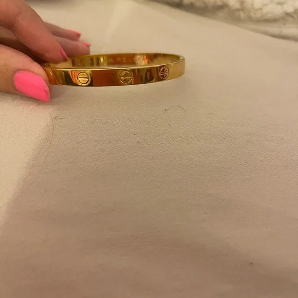 Charles Revson 1970 Aldo Cipullo gold electroplate Love bracelet Cartier